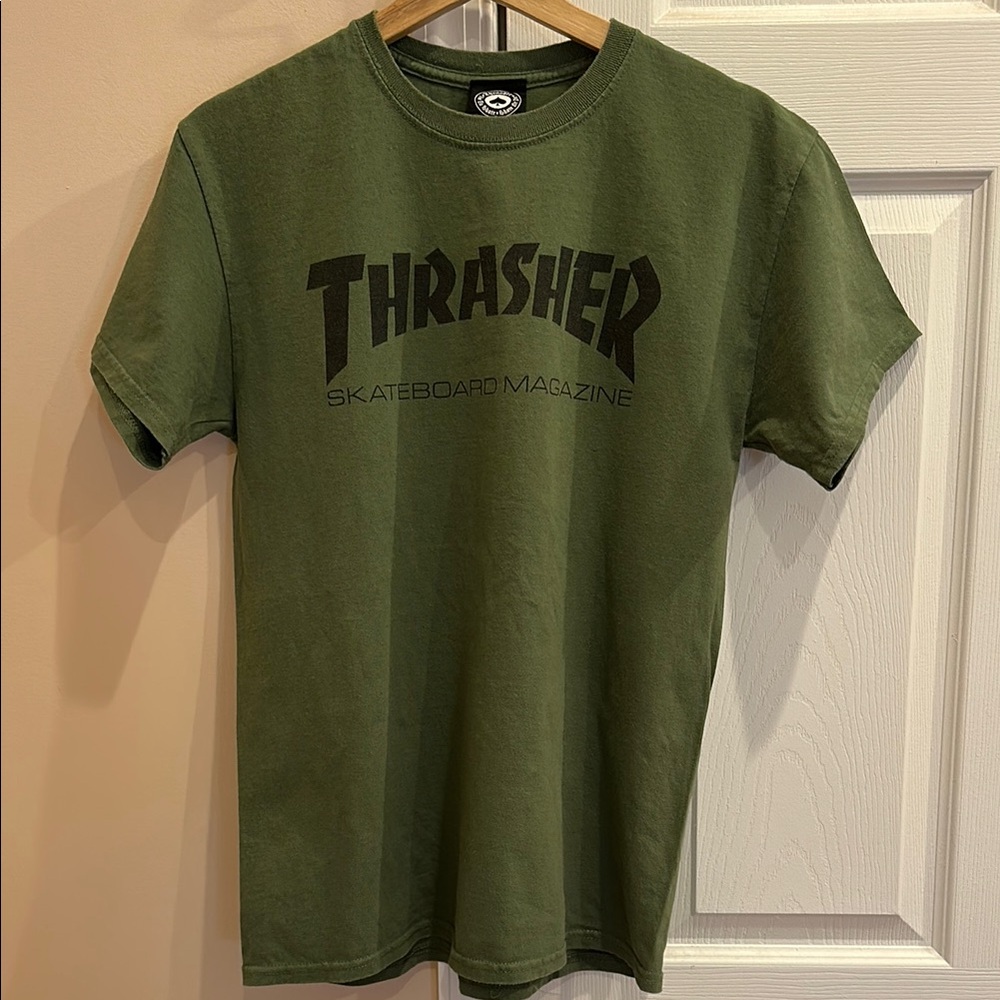 Thrasher Army Green Short Sleeve Tee
